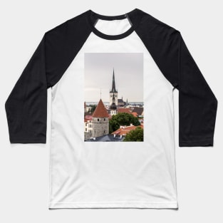 Cityscape of old Tallinn Baseball T-Shirt